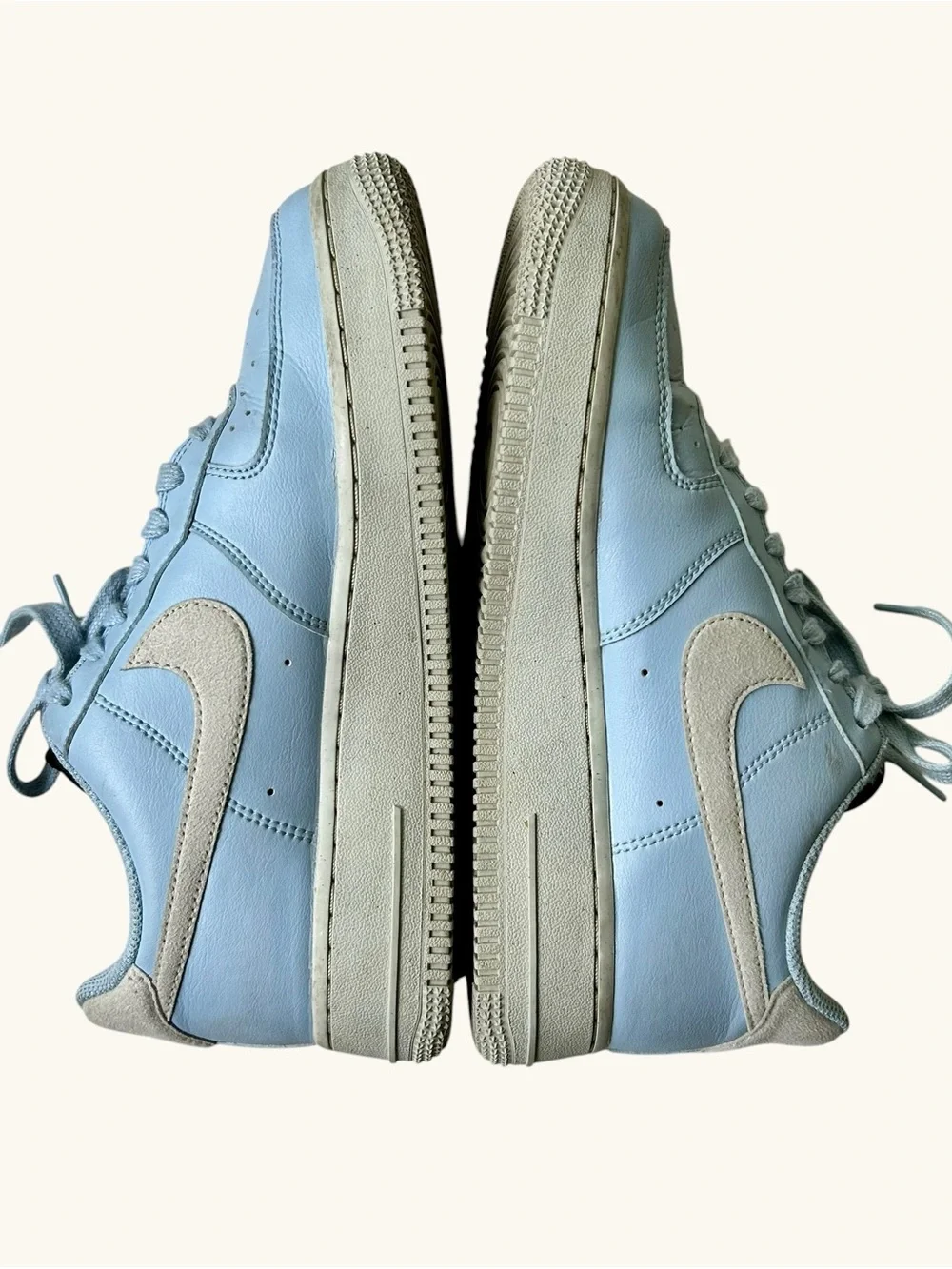 Nike AF1 Next Nature Light Blue Recycled Wool/Felt Swoosh Women’s 7.5